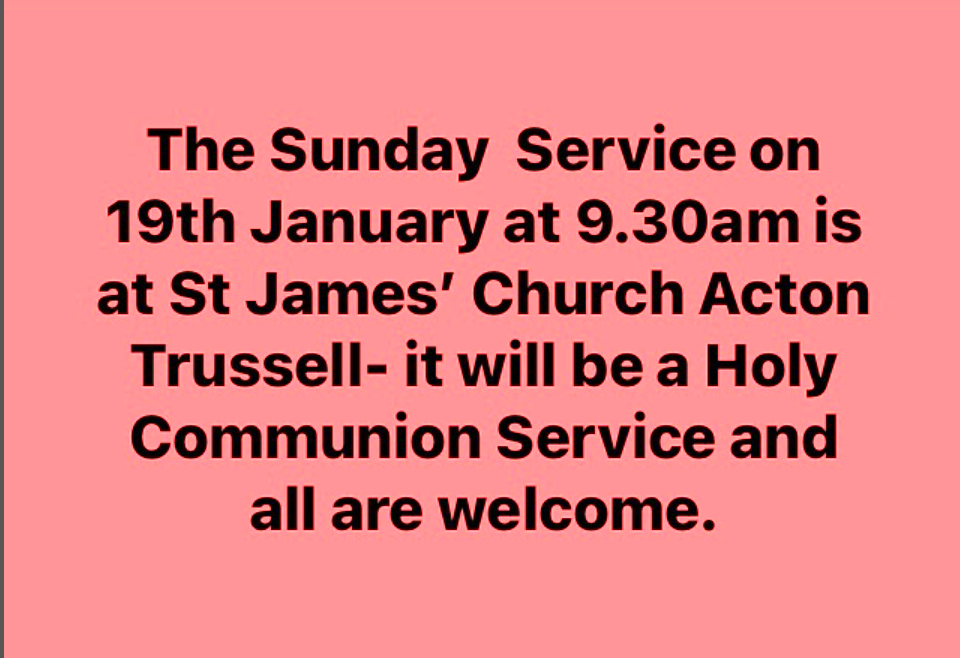 St James’ Church Service 19th Jan